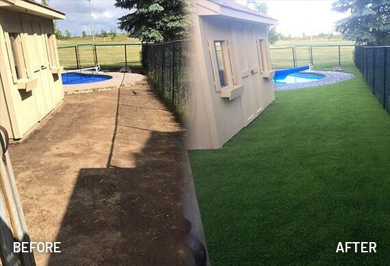 artificial grass in home